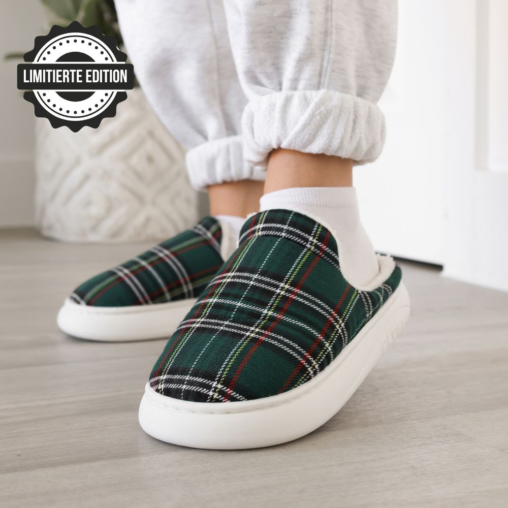 Pluffi Hausschuhe – Plaid Edition