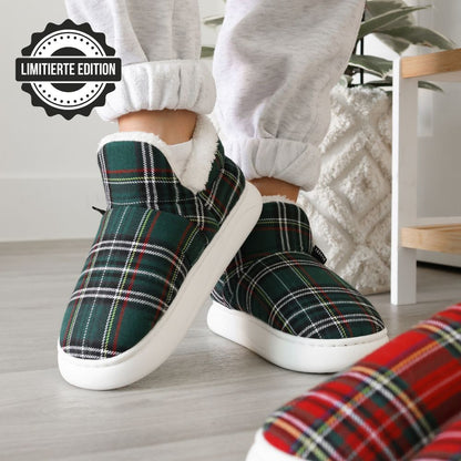 Pluffi Hausschuhe – Plaid Edition