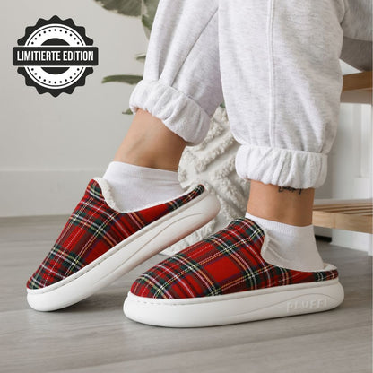 Pluffi Hausschuhe – Plaid Edition